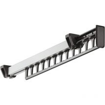 1 paquet de cintres pour garde-robe, cintre coulissant coulissant, supporte 12 cintres, longueur 315mm