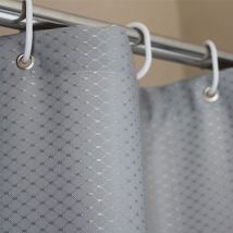 1 pc 120180cm(Gris)Rideau de Douche Lavable Tissu Imperméable Rideau de Baignoire Anti Moisissure Textile en Polyester