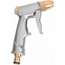 Heguyey - 1 Pc Garden Hose Nozzle Heavy Duty Metal Hose Sprayer Water Gun Adjustable Multifunction Nozzle for Watering Plants Car Wash and Dog Shower