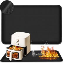 Readcly - 1 Pcs Sous-couche Réfractaire Tapis En Fibre De Verre Silicone Anti-feu Pour Plateau De Table Tapis Résistant À La Chaleur Pour Friteuse À 