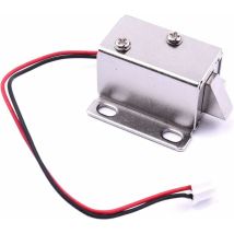 Aougo - 1 pièces Mini Porte tiroir Langue vers Le Bas Serrure électrique Assemblage solénoïde dc 12V Slim Design Serrure, 27X28X18mm