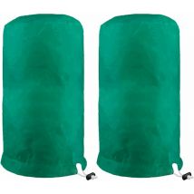 Voile d'hivernage,2 Pièces Housse de Protection pour Plantes 140×200cm Vert, Voile D'hivernage Plante, Housse D'hivernage Arbre, Voile Hivernage avec