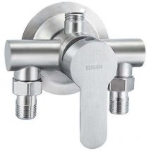Arnault - LaBlanc - Interrupteur de robinet de douche en acier inoxydable avec filetage G1/2 en acier inoxydable 304 pour eau chaude et froide,