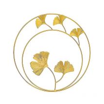1 pièce de décoration ronde en fer avec feuilles