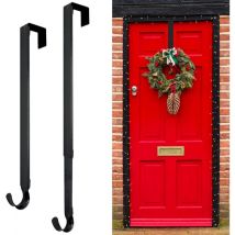 Serbia - 1 pièce noir mat)Cintre de couronne pour porte d'entrée, cintre de couronne réglable de 38 à 64 cm Cintre de couronne, porte plus grande de