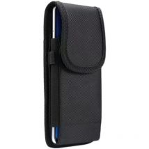 Cyslmuk - 1 pièce, pochette banane verticale pour téléphones portables/smartphones, taille m (12 cm/4,7 in), tissu, clip ceinture, fermeture en