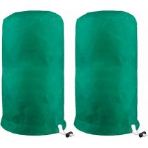 Rhafayre - 2 Pieces Plant Overwintering Veil 140 200cm Green, Plant Protection Cover, Tree Overwintering Cover, Wintering Veil with Zipper, Garden