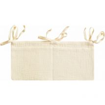 1 Pièces Suspendu Organisateur de Couches (Beige),rangement suspendu lit bebe,organisateur lit bebe, Organiseur de lit suspendu pour bébé,pour lit
