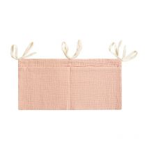 1 Pièces Suspendu Organisateur de Couches (Rose),rangement suspendu lit bebe,organisateur lit bebe, Organiseur de lit suspendu pour bébé,pour lit