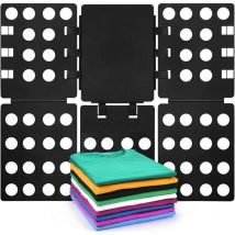 1 pièces t Shirt Chemise de Planche Pliante Chemise de vêtements Facile et Rapide pour Les Enfants et Les Adultes à Plier Les vêtements Noir