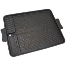 1 plaque de barbecue rectangulaire en alliage, antiadhésive, antirouille, pour la maison, la cuisine, plateau alimentaire, ustensile de service