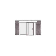 Aprimatic - 1 porte fixe + 1 porte coulissante sur le mur 25002400