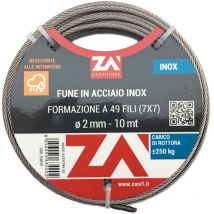 Fune acciaio inox 49F d 3 mm 10 m