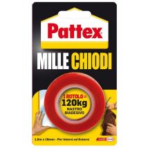1 pz nastro biadesivo pattex mille chiodi mm. 19X1,5 mt.
