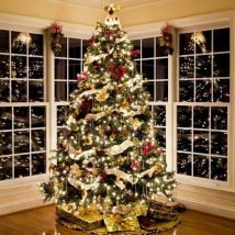 1 Ruban Sapin Noël Pailleté led Guirlande Lumineuse pour Decoration Sapin Noel - (lumière chaude) Longueur: 10m