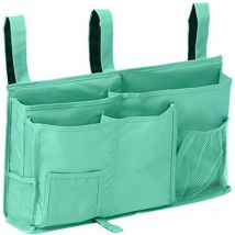 1 Sac de rangement pour lit superposé(Vert Clair), sac de rangement pour lit suspendu, 8 poches, pour lit de chambre d'étudiant, lit d'hôpital,