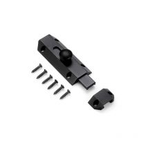 Dripex - 1 Safety Lock Latch with Pure Thick Brass Bolt, Heavy Duty Gate Latch, Black