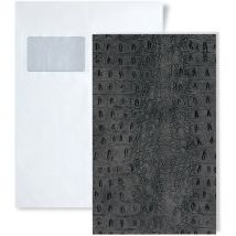 1 SAMPLE PIECE S-24964 WallFace CROCO CLASSY BlackSTRUCTURE Collection Wall panel SAMPLE in DIN A5 size