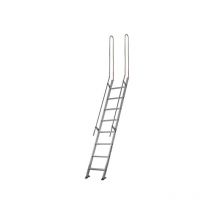 Scala in alluminio a gradini per soppalco - Gradini profondi 8.5cm - Altezza raggiungibile 1.83m - S15/11RV