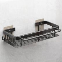 1 Spülbecken-schwammhalter, Selbstklebende Aluminium-abtropffläche, 2 Haken, Handtuchhalter, Schwarz