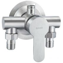 Arnault - LaBlanc – Duschhahn-Schalter aus Edelstahl mit G1/2-Gewinde, 304 Edelstahl für heißes und kaltes Wasser, an der Wand montierter Metallgriff