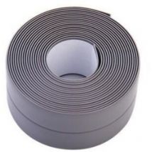 Odipie - 1 Stück (grau) Rollen wasserdichter Dichtungsstreifen, Badezimmerdichtung, selbstklebendes PVC-Dichtungsband für Küche, Toilette, Badewanne
