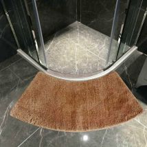 1 Stück Mikrofaser, super saugfähige rutschfeste Matte, Badezimmer-Bodenmatte, gebogene Anti-Rutsch-Matte, Badezimmer-Anti-Rutsch-Matte, Champagner