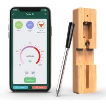 1 Stück Sonde Temperatur Küche Bluetooth 50m Funk-thermometer Für Fleisch Mit Timer- Und Alarmfunktion, Kabelloser Küchenthermometer Für Fritteusen, 