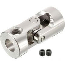 Aougo - 1 Stück Universalgelenk 2–10 mm Lenkwelle U-Gelenk für Boot, Auto, DIY-Zubehör, Silber