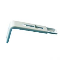 1 Support mural extensible pour tringle rail de 110 à 160 mm Coloris - Blanc