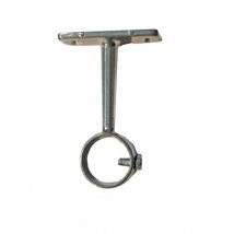 1 Support oeil alu pour penderie ø20 l 80 mm Coloris - Nickel