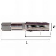 1 taraud à main hss npt 14 d. NPT1/2-14 x Lt. 80 x Lu. 31 mm x q. Carrée - 23130010200 Hepyc
