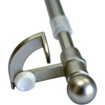 Tringle vitrage autobloquante sans percage (Nickel mat) - 40 à 60 cm - Nickel mat