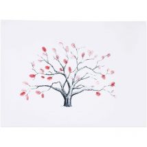 Fei Yu - 1 types arbre d'empreintes digitales livre d'or de mariage personnalisé affiche de livre d'or de mariage avec encre 6 couleurs
