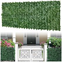 1 x 3m seto artificial-valla de hojas artificiales valla de balcón interior y exterior decoración de pantalla de valla antirrobo