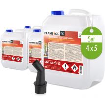 Höfer Chemie Gmbh - 4x 5 l flambiol Bioethanol 100 % Hochrein