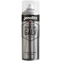 1 x 500ml Aerosol - JENOLITE Bright Zinc Galvanising Aerosol Spray Paint – All-in-One Primer & Topcoat - (Superior protection against rust and