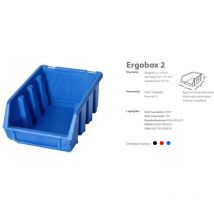 Meister - 1 x Ergo m Azul Apilables Cajas de Almacenamiento, Caja de Plástico 116x161x75 mm, Ideal para Organizar Artículos Pequeños, Duradera y