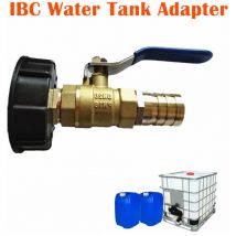 Jalleria - 1x Messing-Wasserhahnanschluss, S60x6-Tankadapter-Ablassventil mit 25 mm Auslassdurchmesser, Schnellanschluss-Auslass, für IBC-Tank