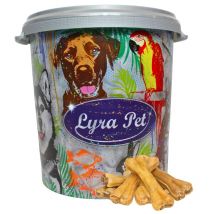 Lyra Pet - 50 pièces d'os à mâcher remplis de tripes env. 15 cm dans un bac de 30 l