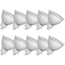 10 Ampoules led 6 Watts MR16 / GU5.3 6000K blanc froid 590 lumens