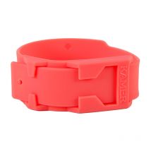10 bracelets en plastique cerise fluo