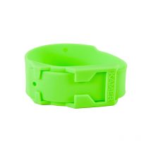 10 Bracelets en plastique vert fluo