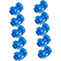 10 capuchons en plastique pour bâtons de trampoline de 2,5 cm, bâtons de trampoline de remplacement (bleu)