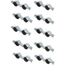 10 colliers isophonique double M7 x 150 pour tube Ø14 Arcanaute