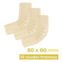 10 coudes frontaux 60 x 80 en alu à angle de 74° - TP22 Aluhome