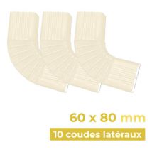 10 coudes latéraux droit 60 x 80 en alu à angle de 74° - TP22 - ALUHOME