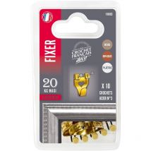 Crochet Laiton X10 N°3 Sur Carte Crochet Francais 1003