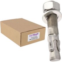 Lot de 10 goujons d'ancrage en acier inox A2 M16 - Diamètre 16 mm - Longueur 170 mm