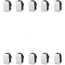 Interruttore unipolare compatibile serie bticino living lighting 10 pezzi